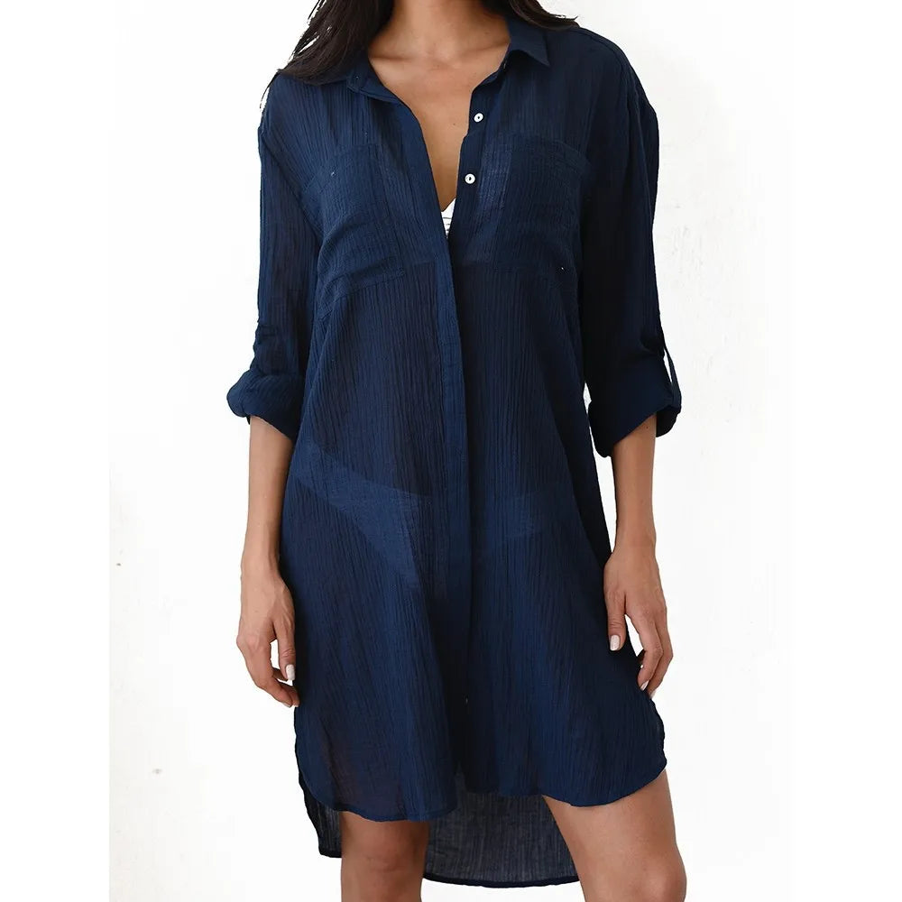 Comfy Women's Summer Dress - Loose Fit - Knee Length