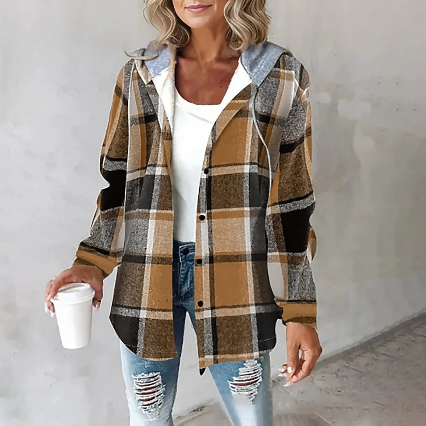 Classic Plaid Cardigan for Women