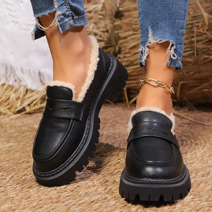 Fuzzy Inside Comfort Loafers