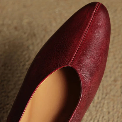 Elegant Pointy Toe Slip On Flats