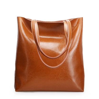 Classic Faux Leather Large Shopper Bag - Nocini
