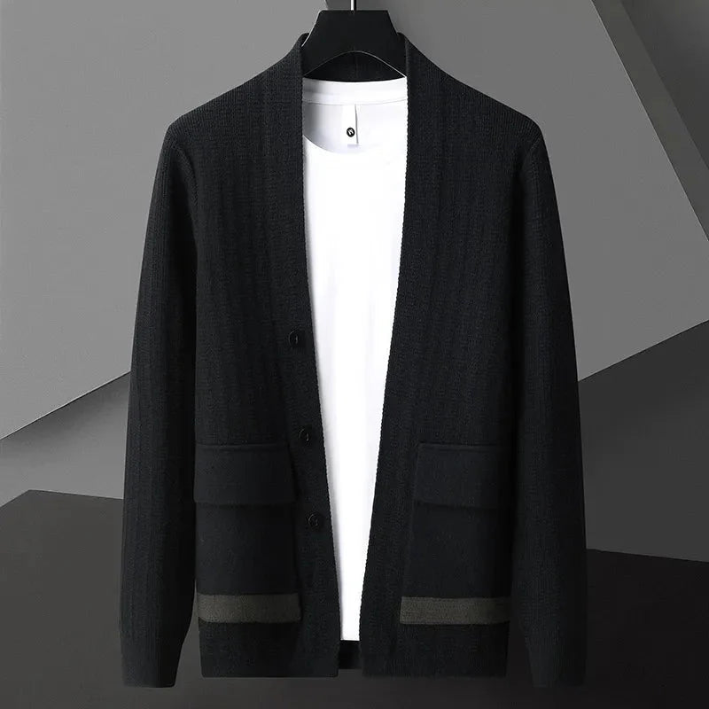 Soft Oversized Men's Cardigan Sweater - Nocini