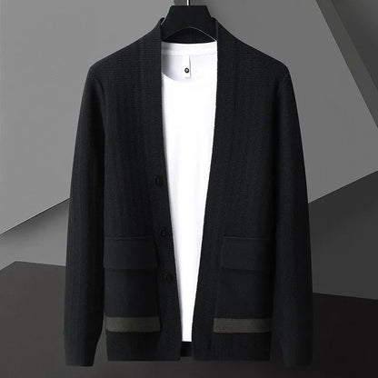 Casual Striped Open Front Cardigan - Nocini