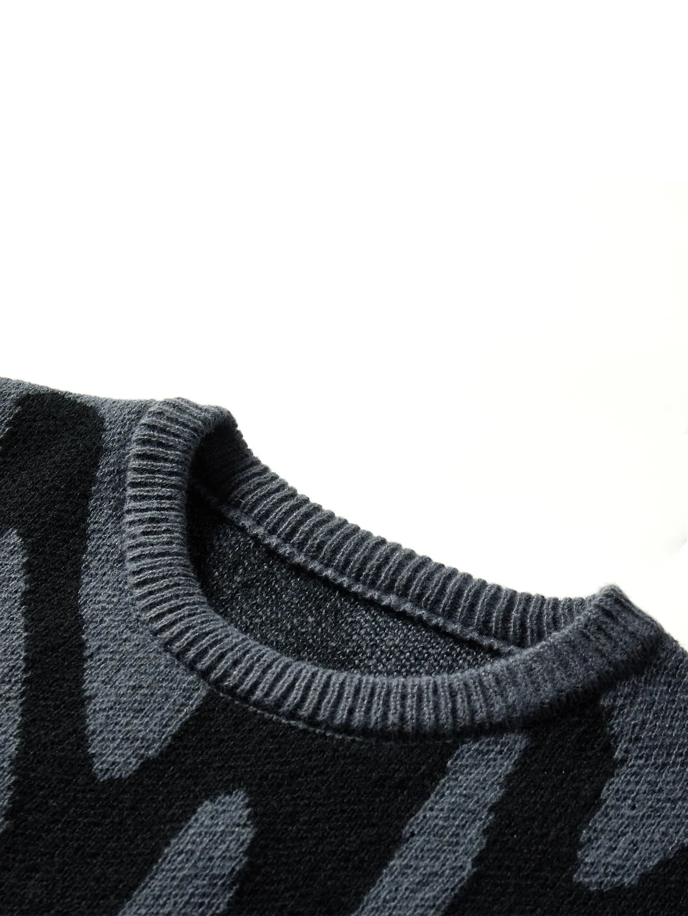 Unique Textured Crew Neck Sweater
