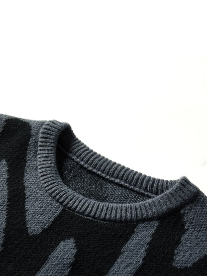 Unique Textured Crew Neck Sweater