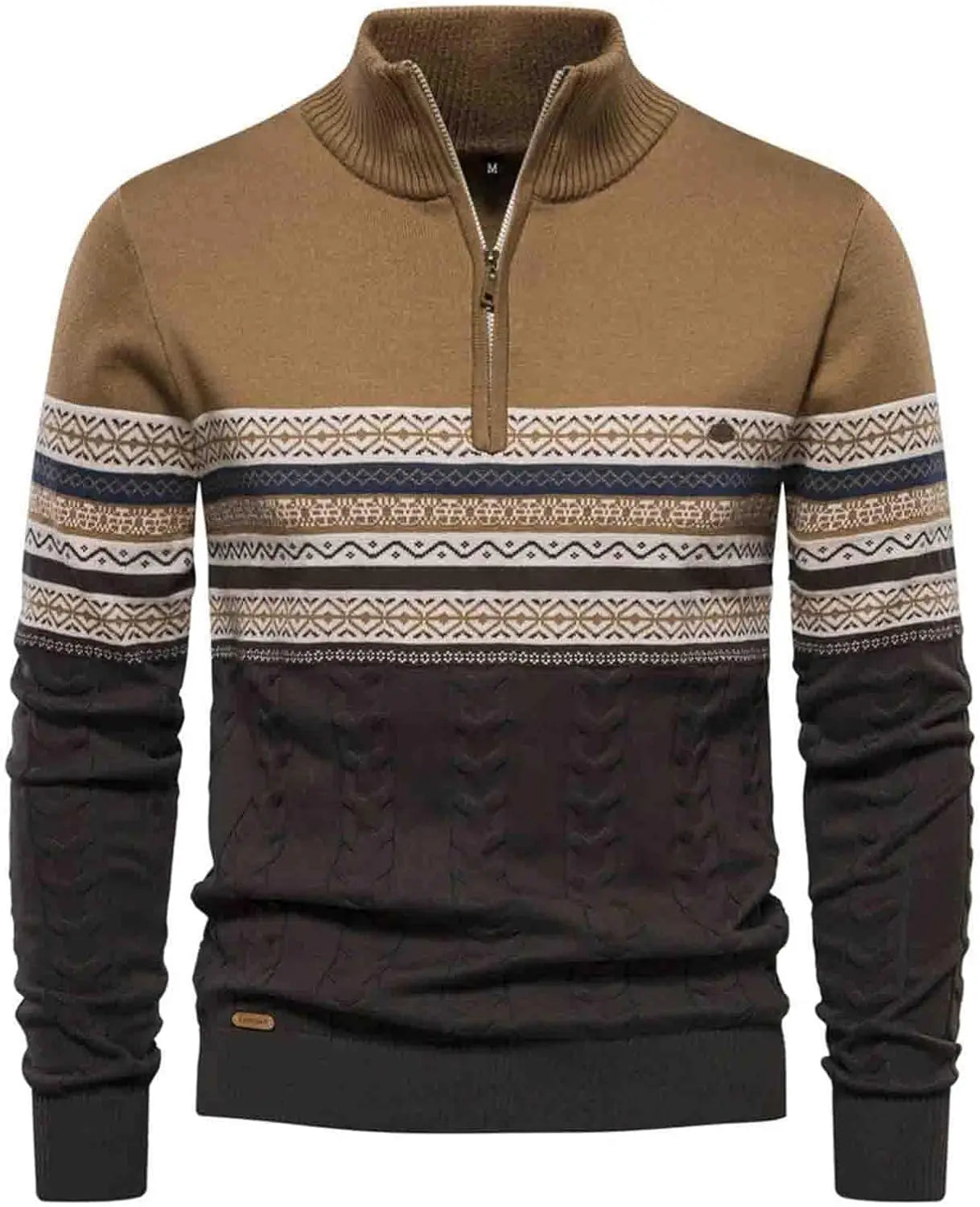 Casual Quarter Zip Pullover Sweater - Nocini