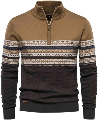 Casual Quarter Zip Pullover Sweater - Nocini