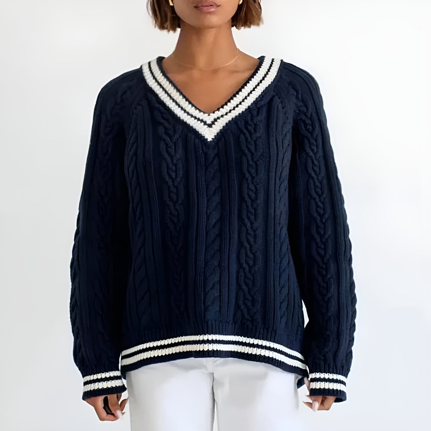 Classic Crew Neck Knit Sweater