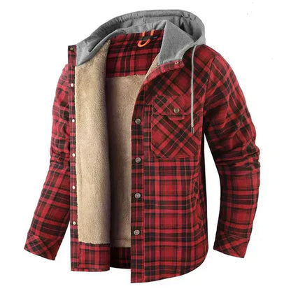 Classic Checked Hoodie Jacket for Men