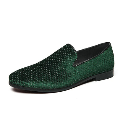 Luxury Patterned Men's Slip-On Loafers