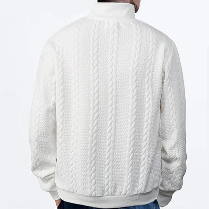 Cozy Cable Knit Crew Neck Pullover Sweater