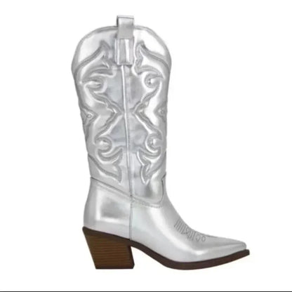Stylish Women's High Heel Knee Boots in Luxe Leather