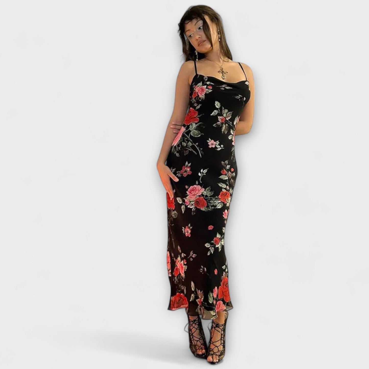 Pretty Floral Summer Party Dress