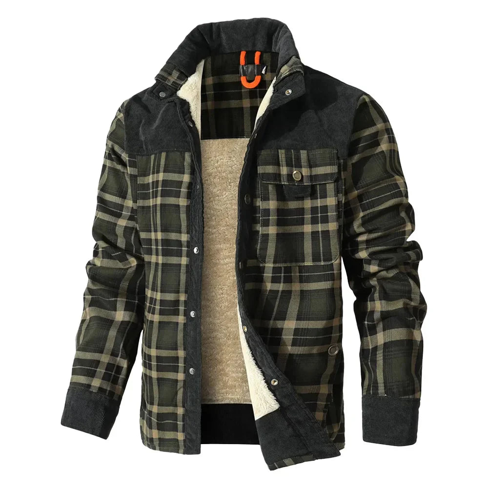 Comfortable Plaid Fleece Shirt Jacket