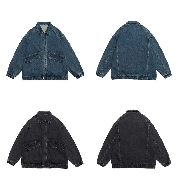 City Style Blue Jeans Jacket