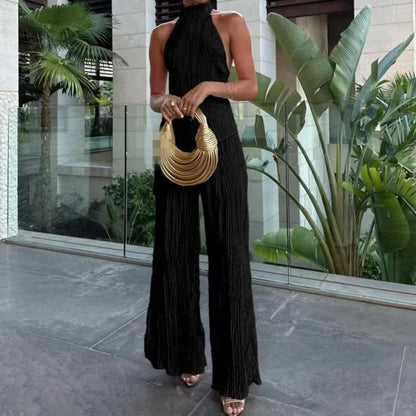 Women's Backless Jumpsuit Wide Leg Comfortable Summer Dress