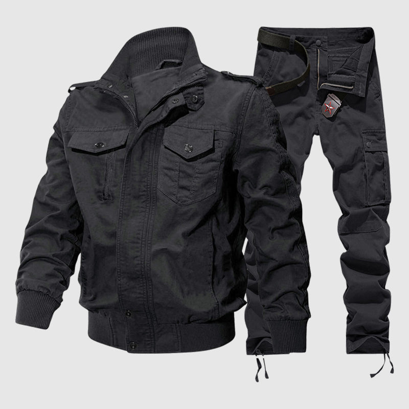 Comfortable Casual Cargo Suit Set