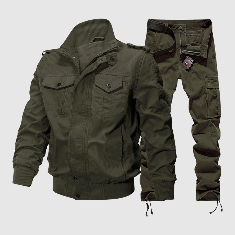 Comfortable Casual Cargo Suit Set