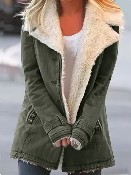 Sherpa-Lined Fleece Jacket for Women – Cozy & Chic Winter Style 2