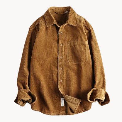 Relaxed Fit Earthtone Button Down Shirt