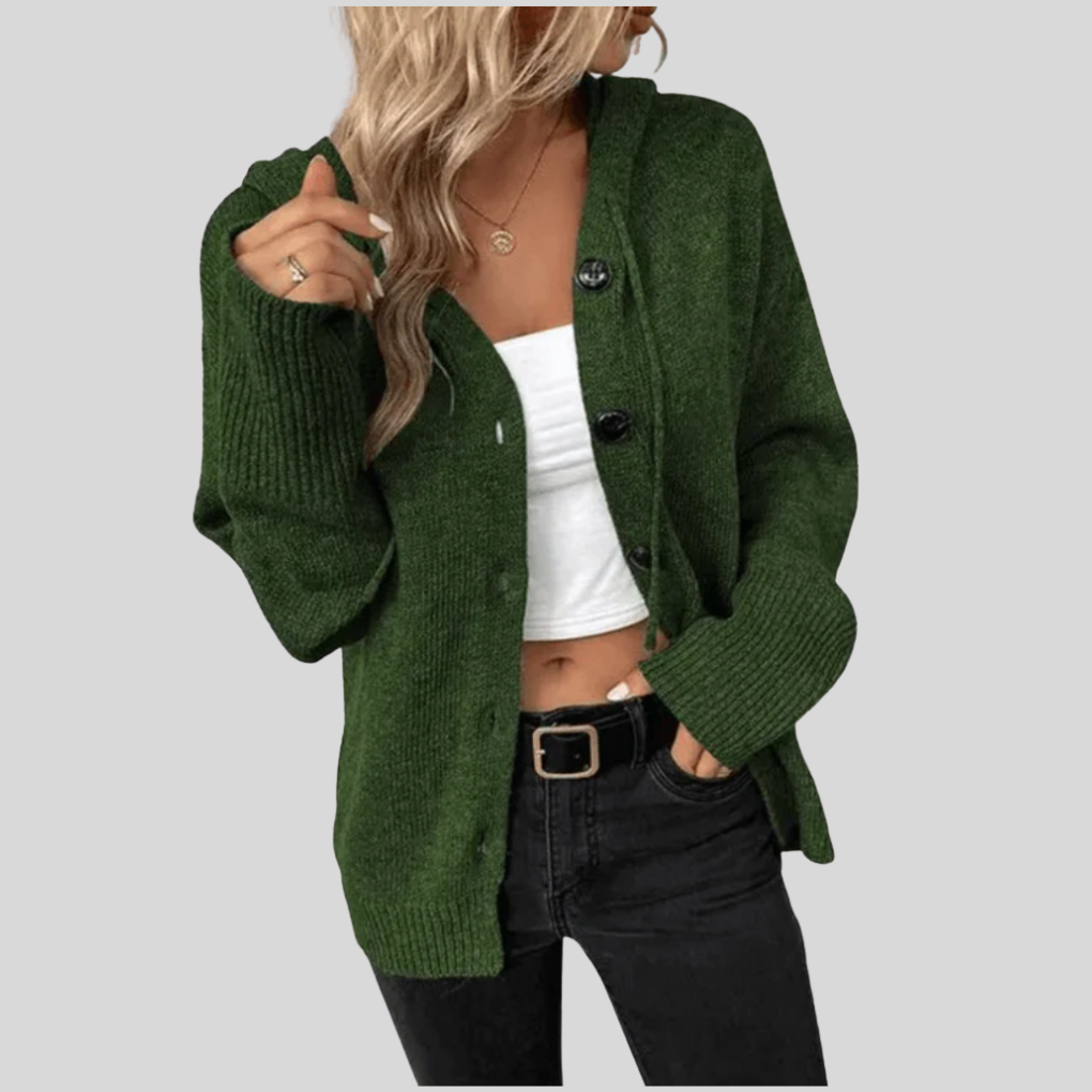 Cozy Women's Button Front Cardigan Sweater