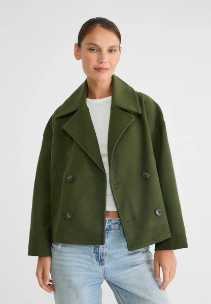 Classic Double Button Short Coat