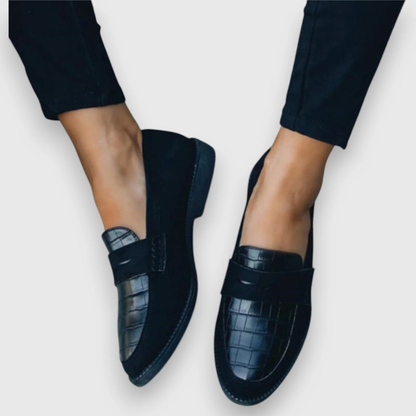 Comfortable Leather Slip On Shoes - Olytrend