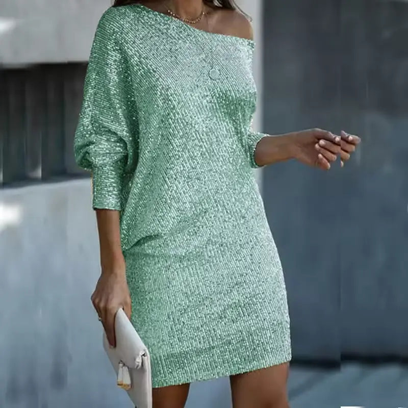 Glittering Sequin Cocktail Dress for Women