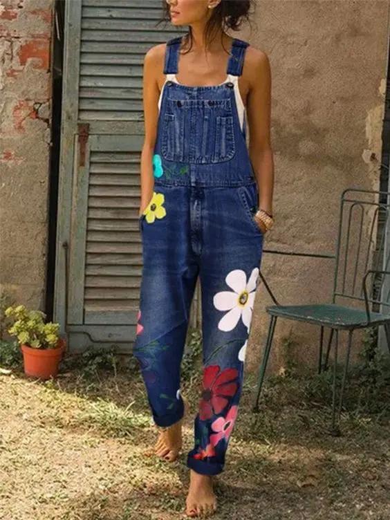 Women's Casual Denim Romper