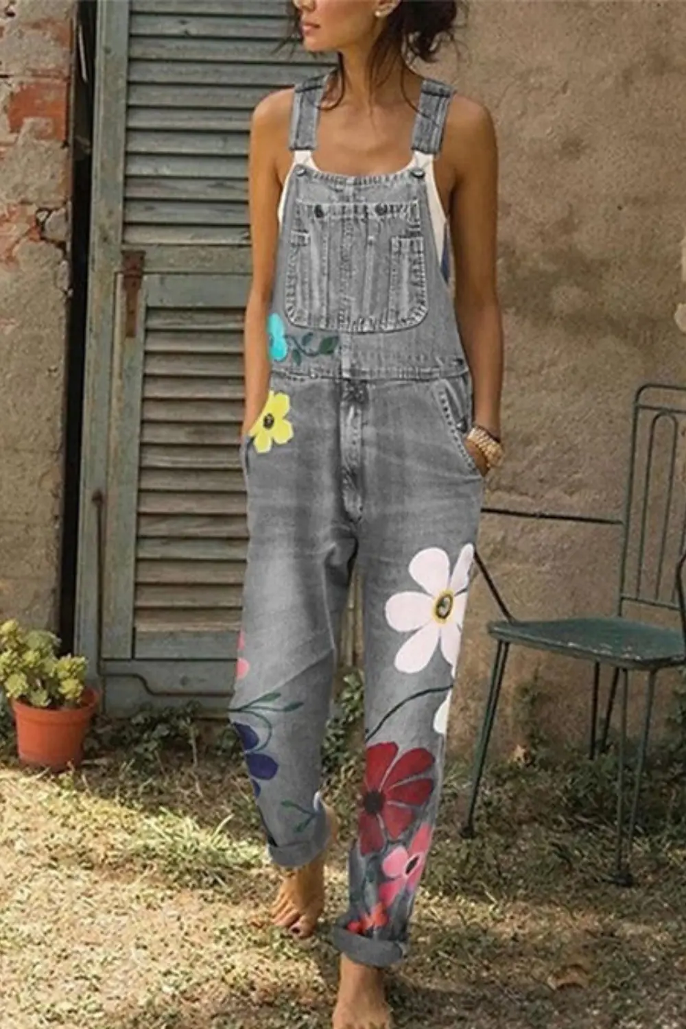 Women's Casual Denim Romper - Nocini