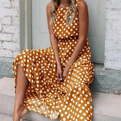 Women's Summer Dot Sundress - Easy Breezy Comfortable