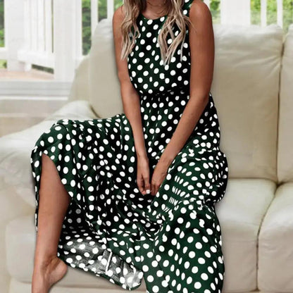Women's Summer Dot Sundress - Easy Breezy Comfortable