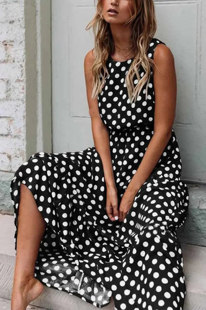 Women's Summer Dot Sundress - Easy Breezy Comfortable