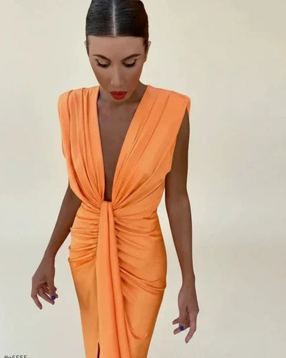 Ladies' Strapless Formal Midi Gown