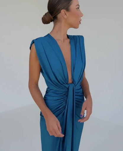 Ladies' Strapless Formal Midi Gown