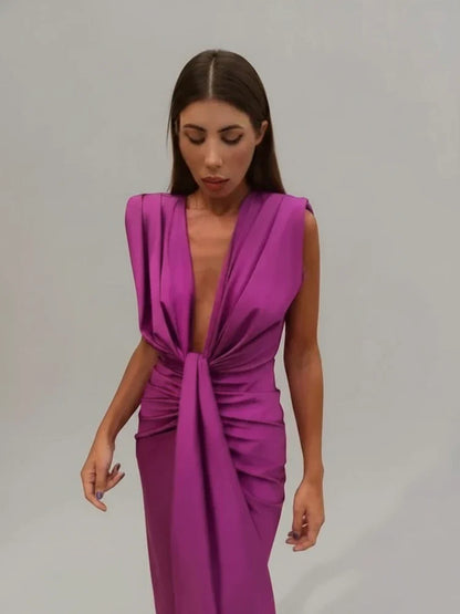 Ladies' Strapless Formal Midi Gown