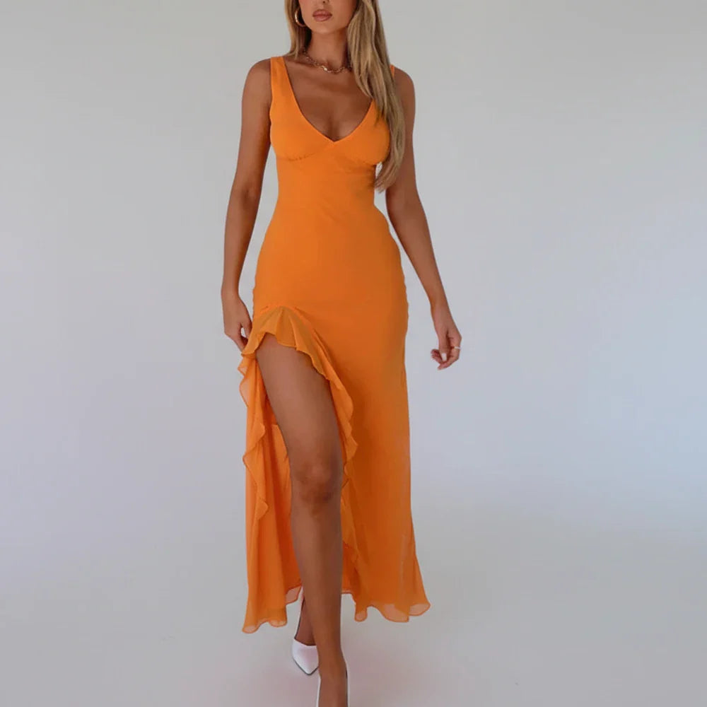 Strapless Summer Floor Length Dress for Women