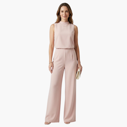Chic Strapless Ladies Jumpsuit Wide Leg Design