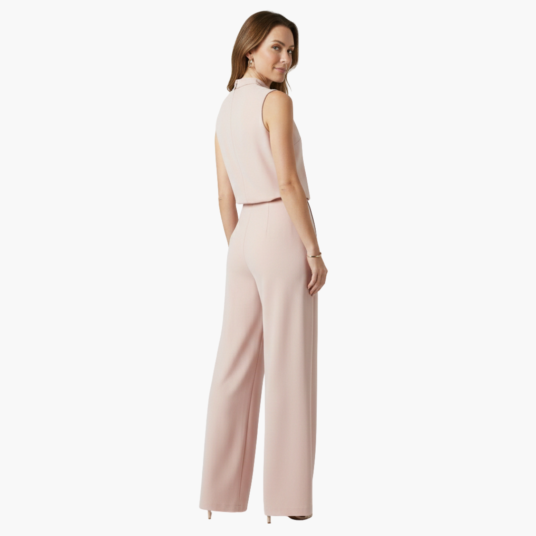 Chic Strapless Ladies Jumpsuit Wide Leg Design