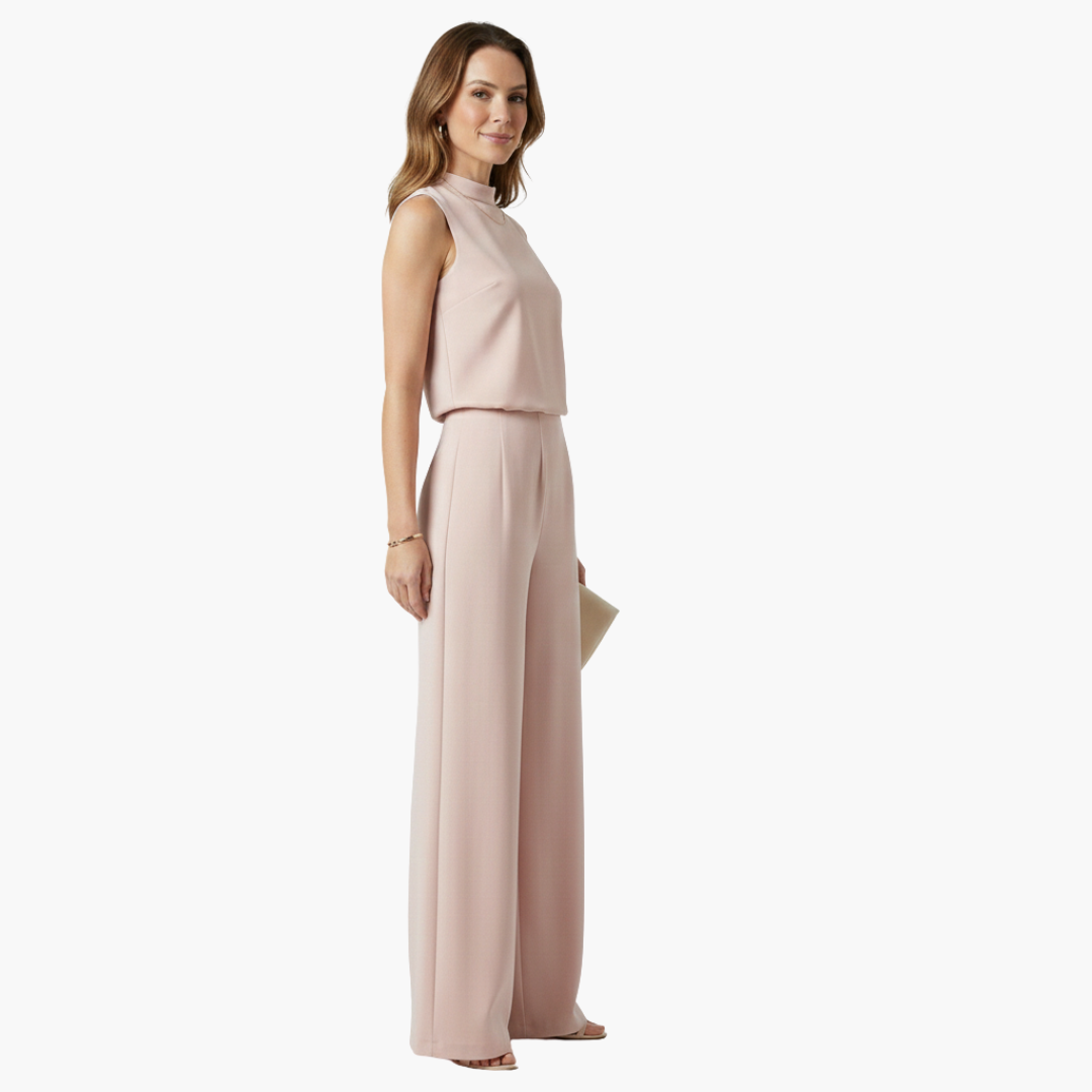 Chic Strapless Ladies Jumpsuit Wide Leg Design
