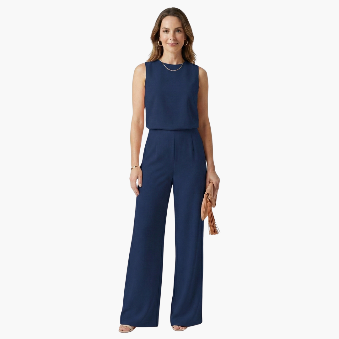 Chic Strapless Ladies Jumpsuit Wide Leg Design
