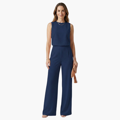 Chic Strapless Ladies Jumpsuit Wide Leg Design