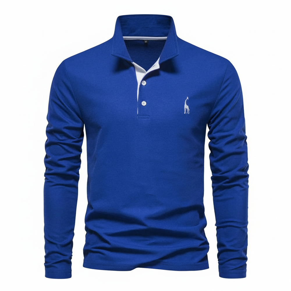 Classic Fit Mens Long Sleeve Golf Shirt