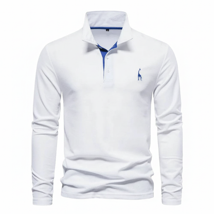 Classic Fit Mens Long Sleeve Golf Shirt