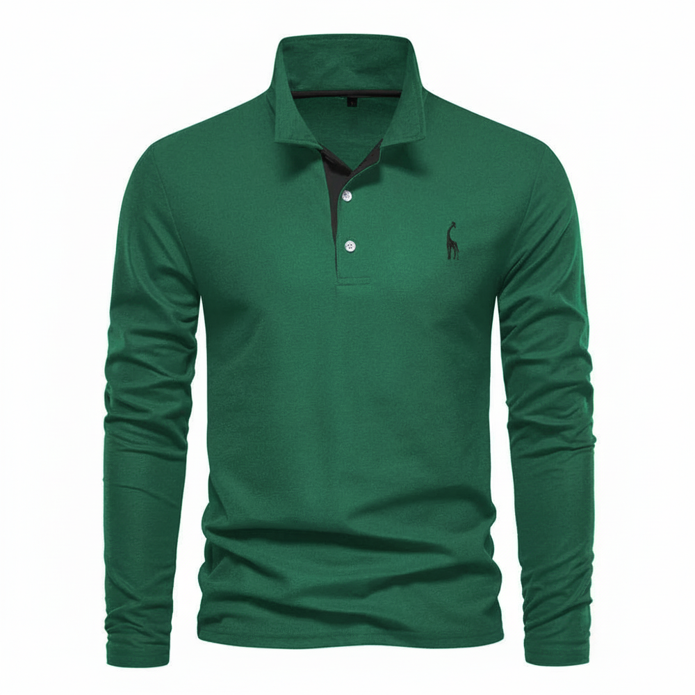 Classic Fit Mens Long Sleeve Golf Shirt