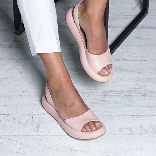 Comfortable Open Toe Slingback Shoes for Women - Nocini