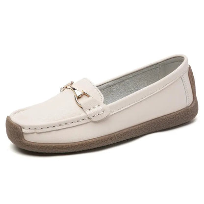 Elegant Womens Slip On Moccasin Shoes - Nocini