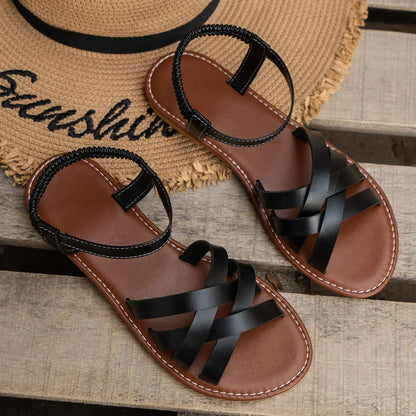 Comfortable Cross Strap Women's Summer Sandals