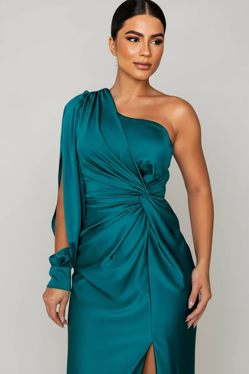 Chic Off Shoulder Long Evening Dress for Women - Olytrend