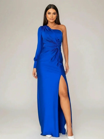 Chic Off Shoulder Long Evening Dress for Women